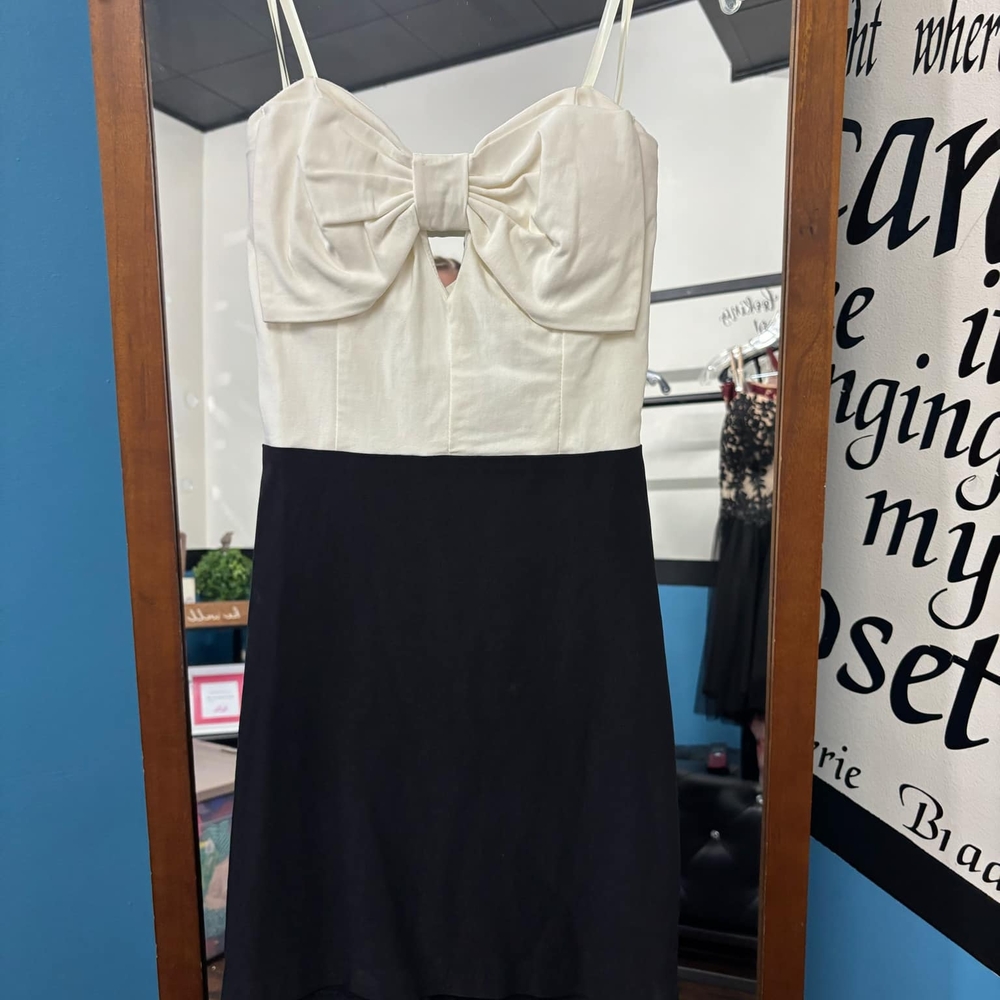 Elegant Black and White Dress